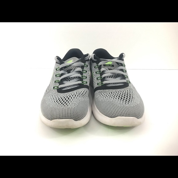 Nike Mens Gray Green Black Free RN Shoes Size 7 - Picture 2 of 8